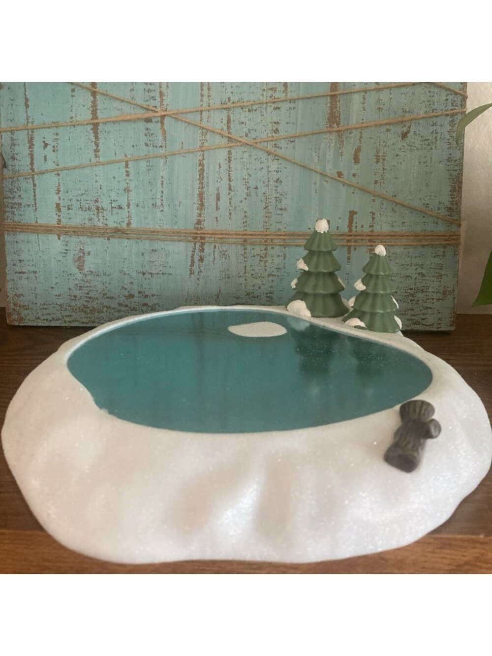 Target Bullseye Christmas Village Type 2023 Snowy Frozen Lake Ice Skating
